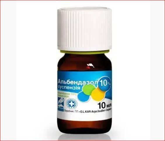 Альбендазол 10 % 10 мл суспензия Олкар