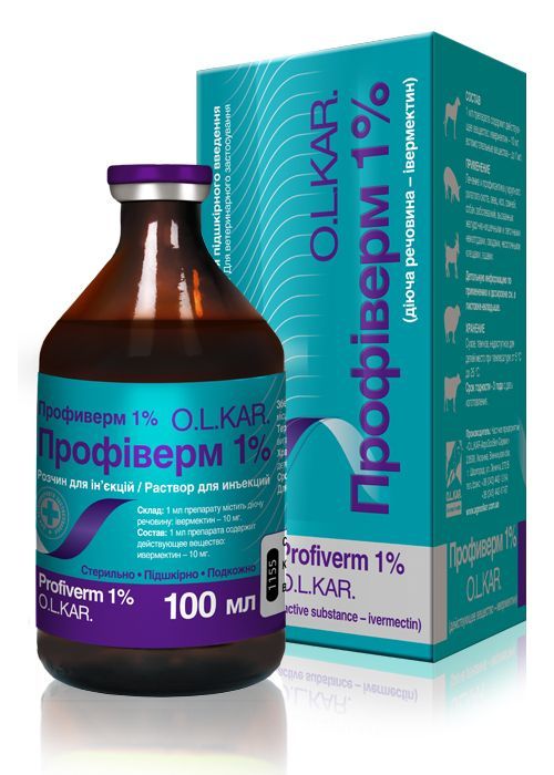 Профиверм 1% инъекционный 100 мл Олкар