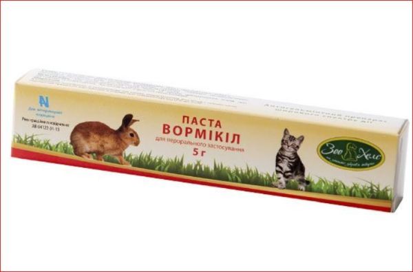 Вормикил паста 5 гр  Укрз-ч ц